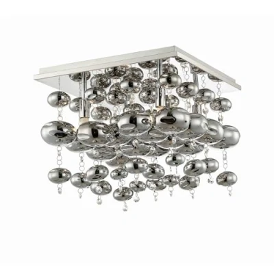 Image de Lindby Suspension Esfera à intensité variable (Moderne) en Argent Métal e. a. pour Salon &amp; Salle manger (à 4 lampes, G9), Luminaire, Lampe Plafond, Luminaire Plafonnier,