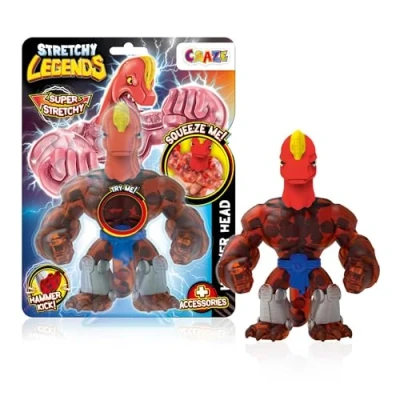 Image de CRAZE Legends Stretchy Hammer Head Figurine d&#039;action Super Extensible avec Slime à l&#039;intérieur &amp; pouvoirs, Héros Visqueux élastiques