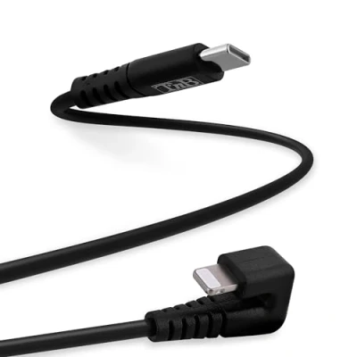 Image de TNB Câble Lightning / USB C connecteur coudé 180 gaming noir