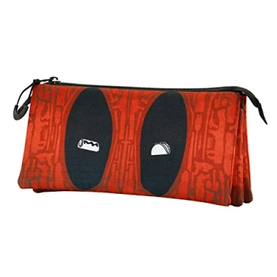 Image de Karactermania Deadpool Weapons Triple Large Trousse pour enfants, Taille: One Size, Rojo