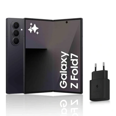 Image de Samsung Galaxy Z Fold7, Smartphone Android 5G avec AI, 256 Go, Chargeur Secteur Rapide 25W Inclus, déverrouillé, Noir Absolu, Version FR