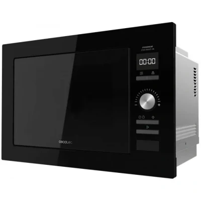 Image de Cecotec Micro ondes encastrable numérique et tactile GrandHeat 2500 Built in Touch SteelBlack, 900 W de puissance. 25 L, gril 1000 W, 8 fonctions préréglées, Minuterie (Noir)