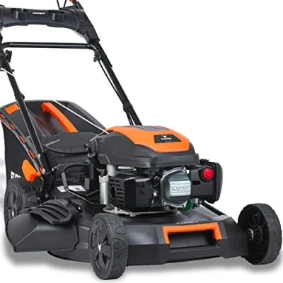 Image de FUXTEC Tondeuse Thermique Autotractée Démarrage Électrique FX RM5170eS 4en1 170cm3 4CV 4 Temps Largeur 51cm, Hauteur De Coupe 7 Positions, Bac 60L, Fonction Mulching, Éjection Latérale