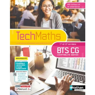 Image de TechMaths Maths BTS CG 1ère et 2ème années 2024 Manuel élève + iManuel (Broché)