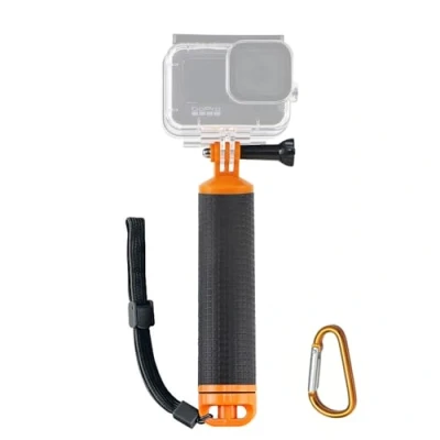 Image de Poignée De Plongée Etanche Et Flottante micros2u (Floaty). Compatible avec Gopro Hero 9, 8, 7, 6, 5, 4, 3, 2 Session + Autres Caméras