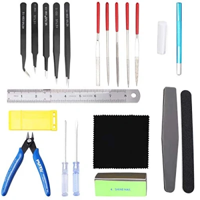 Image de HSEAMALL 21 Pièces Outils de Modélisme Gundam Modèle Kit Maquette Construction Base Réparation et Fixation Hobby Building Craft Set