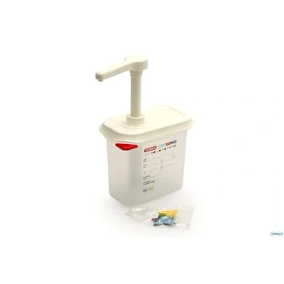 Image de Araven CR821 GN Distributeur de sauce Taille 1/9 Capacité 1,5 L 190 mm x 176 108 Transparent