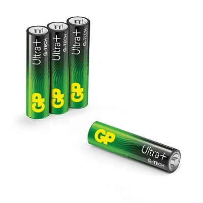 Image de Lot de 4 Piles AAA GP Alkaline Ultra Plus 1,5 V