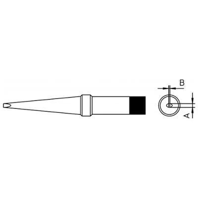 Image de Weller 4PTK7 1 panne de fer à souder forme longue Taille la 1.2 mm Contenu pc(s)