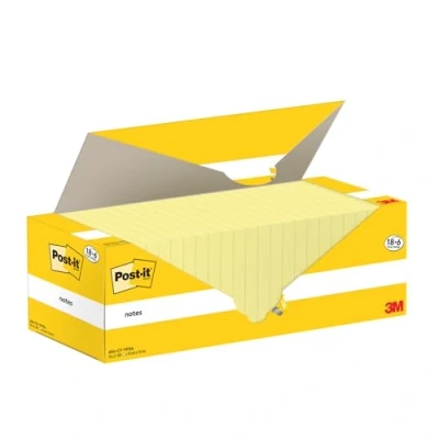 Image de Post it Notes, Jaune Canari, Pack Promo 18 Blocs + 6 GRATUITS, 100 Feuilles par Bloc, 76 mm x mm, Pastel Notes Autocollantes pour Prise de Listes Tâches et Rappels