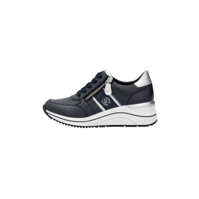 Image de Remonte Baskets basses D0T04 pour femme, semelle lâche, Bleu Combi 14., 38 EU Large
