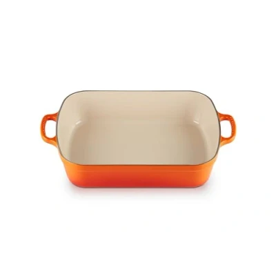 Image de Le Creuset Plat Signature Rectangulaire en Fonte Émaillée, 33 cm, 4,9 L, 3,85 kg, Volcanique, 20184330902422