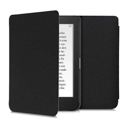 Image de kwmobile Étui Compatible avec Tolino Page 2 Coque à Rabat magnétique Tablette eReader Similicuir Noir