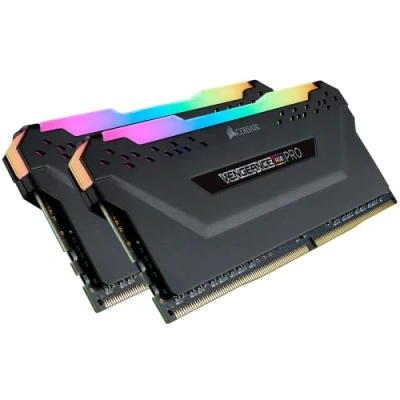 Image de Corsair Vengeance RGB PRO Kit de Mémorie Enthousiaste (16Go (2x8Go), DDR4, 3200MHz, C16, XMP 2.0) Noir
