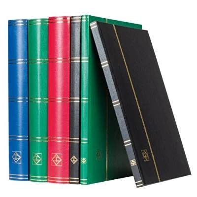 Image de Classeur philatelique a feuilles fixes, 64 pages blanches, A4, Leuchtturm, couleur Rouge