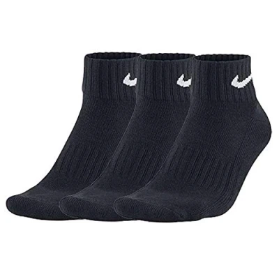 Image de Nike Mixte Cush 3p Value Socquettes, Noir (Black/White 001), S EU