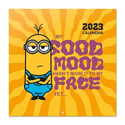 Image de Grupo Erik Calendrier Mural 2023 Minions 12 Mois 30 X 60 Cm, Avec 1 Poster Inclus, Sous Licence Officielle Et Certifié FSC Mensuel En Français Janvier Ã Décembre 2023, CP23082
