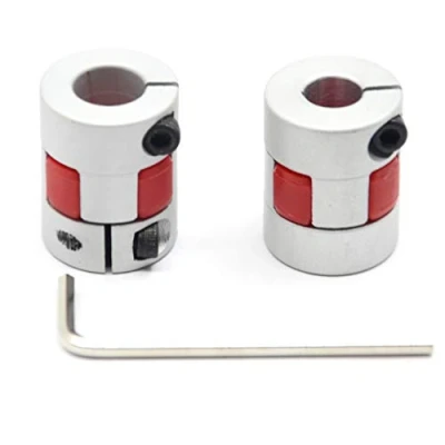 Image de Befenybay Lot de 2 raccords flexibles en aluminium Prune 8 mm à 10 diamètre et 20 longueur 25 pour imprimante 3D, machine CNC servomoteur pas (8 x mm)