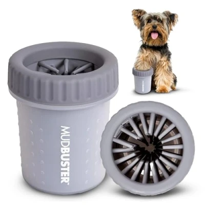 Image de Dexas MudBuster Outil portable de nettoyage pattes chien Gris clair Taille S