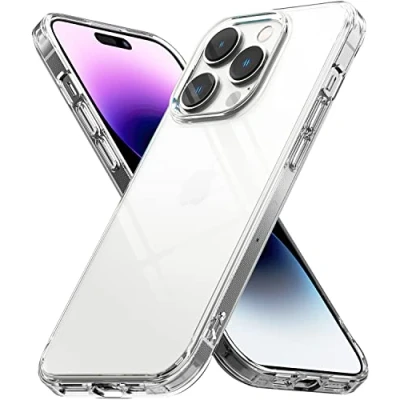 Image de Ringke Compatible avec Coque iPhone 14 Pro Max [Fusion] Transparente Clear Rigide Polycarbonate Back TPU Souple Bumper Étui Antichoc de Protection