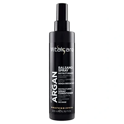 Image de Vitalcare Imperial Argan Après shampoing pour cheveux secs et endommagés, spray sans rinçage, plus doux lumineux, 200 ml
