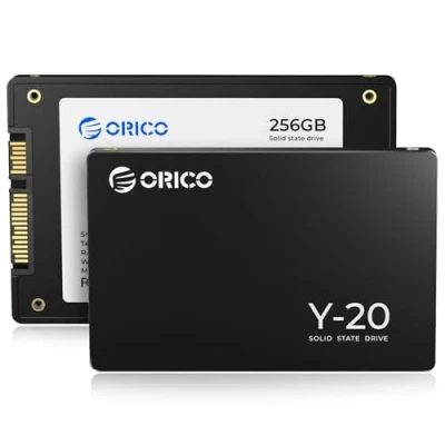 Image de ORICO 256To 2,5 Pouces SSD Interne SATA III 6Gb/s, 3D NAND Jusqu&#039;à 500Mo/s Vitesse de Lecture, Compatible avec Les Ordinateurs Portables et PC Bureau (Noir) Y20