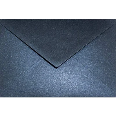 Image de Netuno 500 enveloppes bleues foncées nacrées C6 114x162mm Aster Metallic Queens Blue rabat pointu brillantes métallisées pour invitations mariage cartes de vœux Noël