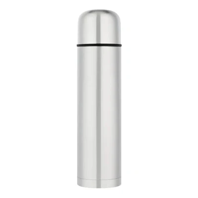 Image de GRÄWE Bouteille isotherme de 1 l en acier inoxydable à double paroi avec gobelet Fermeture rapide clic clac Anti fuite