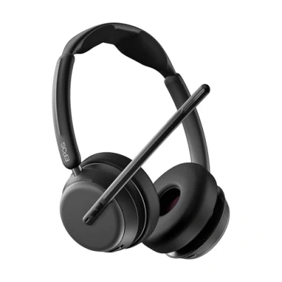 Image de EPOS Impact 1060 ANC Casque Avancé pour Bureaux Ouverts avec Hybride Adaptatif, Technologie de Microphone AI™ et Chargement sans Fil