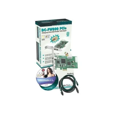 Image de Adaptateur de capture vidéo Dawicontrol DC FW800 PCIe FireWire 800 Profil bas Vert
