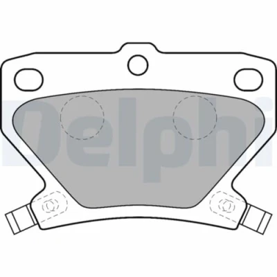 Image de DELPHI LP1513 Jeu de plaquettes frein avec indicateur d&#039;usure tôle anti bruit sans accessoires TOYOTA: Prius II Liftback, Yaris I 3/5 portes