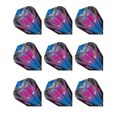 Image de RED DRAGON Peter Wright V Standard Snake Noir Transparent Vols de fléchettes 3 Ensembles par Paquet (9 au Total)