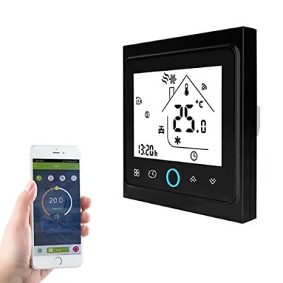 Image de Qiumi Thermostat WiFi régulateur de température pour Plancher Chauffant électrique Fonctionne avec Amazon Alexa Google Home IFTTT 16A 95 240V
