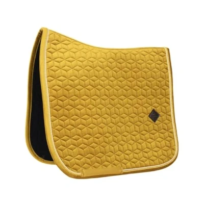 Image de Kentucky Tapis de Selle Velvet Dressage Moutarde Cob