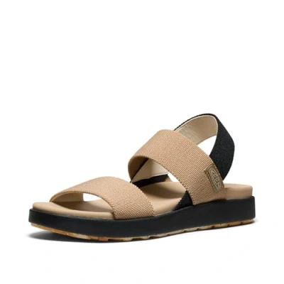 Image de KEEN Femme Elle Backstrap Sandales compensées, Cornstalk/Black, 41 EU