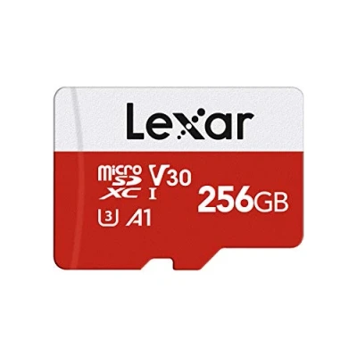 Image de Lexar Carte Micro SD 256 Go, Mémoire SD+ Adaptateur, Microsdxc TF jusqu&#039;à 100 Mo/s, A1, U3, C10, V30, Full HD et 4K UHD pour Caméra, Telephone, Switch