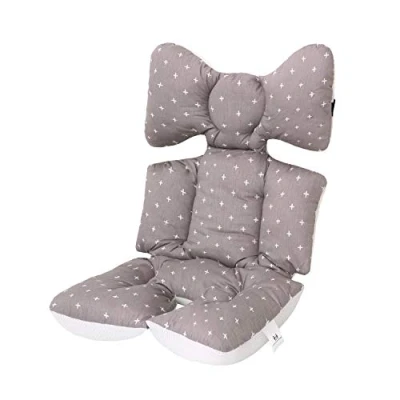 Image de Coussin de Siège Réversible pour Poussette Matelas Universel Soutien Bébé Réducteur Landau en Coton Enfant Fille Garçon