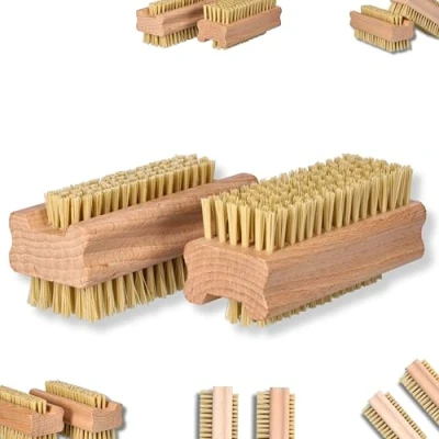 Image de ToolSpace 2x Brosse à Ongles en Bois de Hêtre Mix Solide Agawa Tapica Synthétiques Poils Nettoyer les Laver Mains Récurer pour la saleté Manucure Pédicure