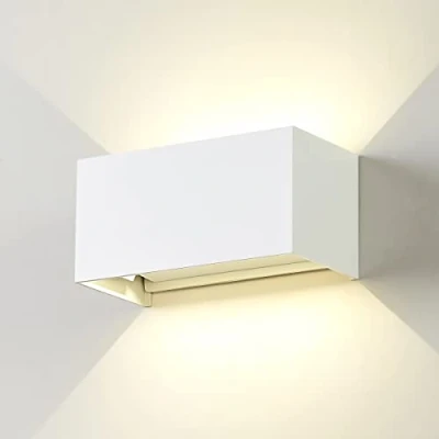 Image de Dr.lazy 20W Applique Murale Interieur/Exterieur Avec Angle de Faisceau Réglable Appliques Murales LED 4000K Blanc Naturel Lampe Etanche IP65 pour Salon Chambre (Blanc/Blanc Naturel)