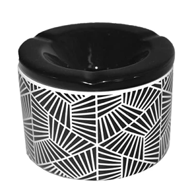 Image de Rétro Cendrier Anti Odeur Noir et Blanc