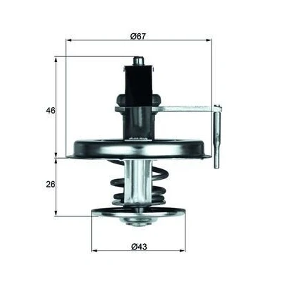 Image de MAHLE ORIGINAL TX 22 84D Thermostat d&#039;eau 84 avec joint d&#039;étanchéite MERCEDES BENZ: SL Cabriolet, Classe S Berline, Coupe