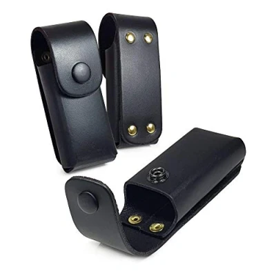 Image de TUFF LUV Étui en Cuir [Compatible avec] Leatherman Rebar/Sidekick/Wingman/Skeletool/Rev WP400 Noir