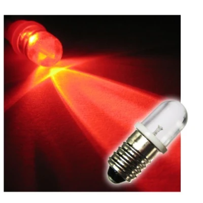 Image de world trading net Ampoule LED à culot vis E10, rouge, 12V DC