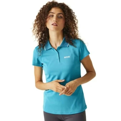 Image de Regatta Polo Technique Maverick V Léger et Respirant pour séchage Rapide avec col boutonné T Shirts/Polos/Vests Femme Turquoise FR: XS (Taille Fabricant: 10)