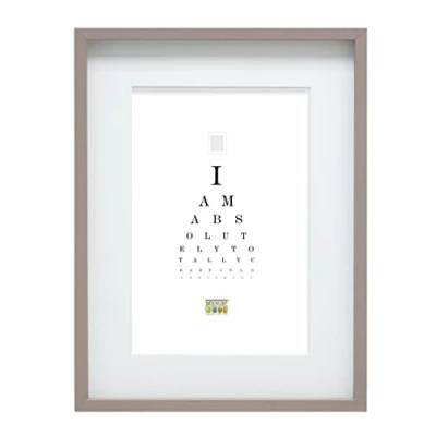 Image de Deknudt Frames S223K7 Cadre Photo Basic avec Passepartout Bois Moulure Haut Taupe 30 x 40