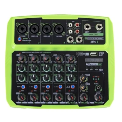 Image de Table de mixage Pronomic Mini6 pour Sonorisation DJ avec USB à 6 canaux interface audio bidirectionnelle