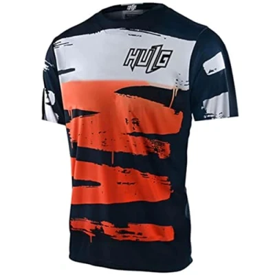 Image de Maillot De VTT pour Homme Manches Courtes Respirant Séchage Rapide,Cyclisme Vélo Route/Multisport/Fitness (style 10,XXL)