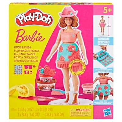 Image de Play Doh Barbie Fleurons et Franges, Coffret de pâte à Modeler