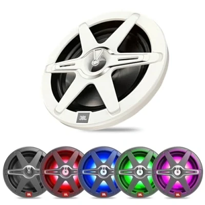 Image de JBL Club Marine 10&quot; Subwoofer Passif Caisson de Basse Bateau Harman Kardon Haute Performance à Basses Profondes, 900W, illuminé RVB Multicolore, Enceinte Exterieur résistant au sel et l&#039;eau