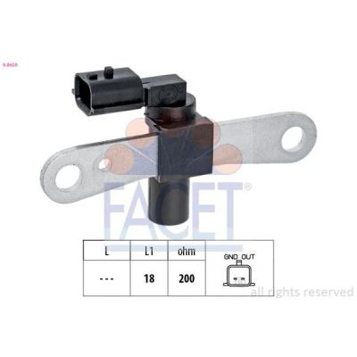 Image de FACET 9.0659 Capteur d&#039;impulsions Made in Italy OE Equivalent RENAULT: Twingo 2, Clio 4, II Van / 3/5 portes, DACIA: Logan I MCV